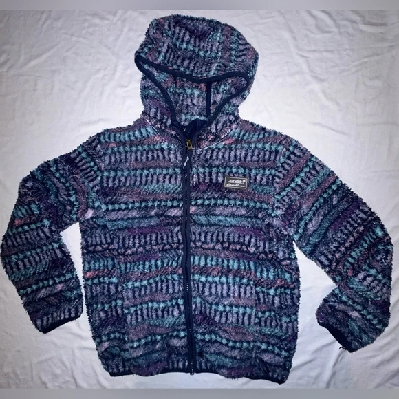 Eddie Bauer Kids Quest Fleece Plush Hoodie Full Zip Hooded Multicolor Size Med - Picture 1 of 10